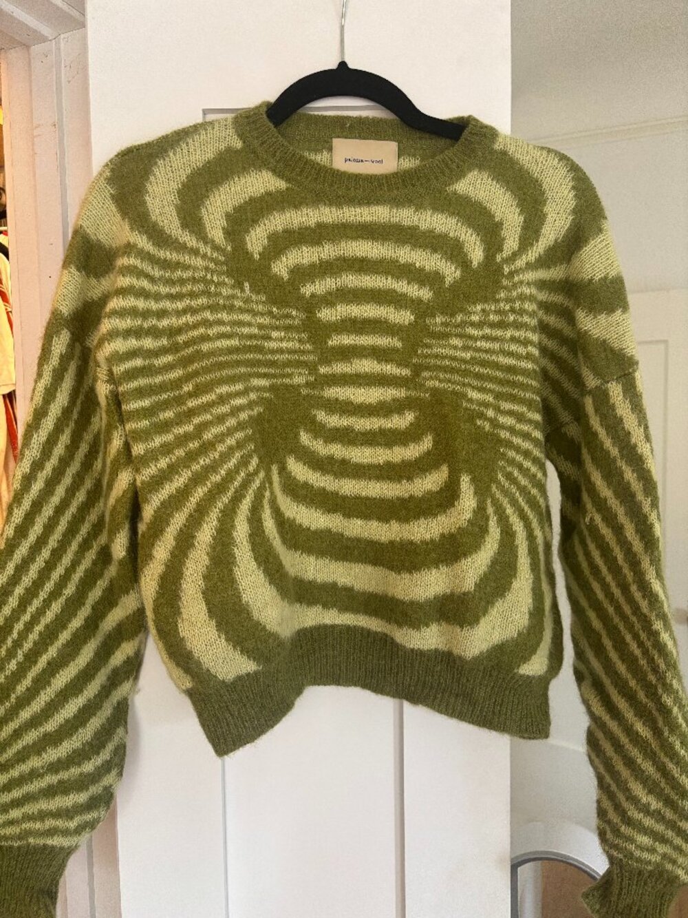 Paloma Wool Swirl Pattern Knit Sweater (Green)